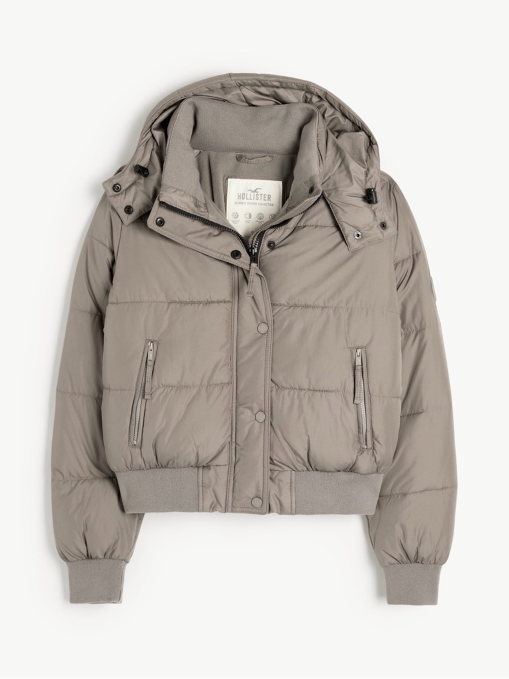 Hollister Women's Ultimate Puffer Bomber Jacket Warm Cozy Sz Medium